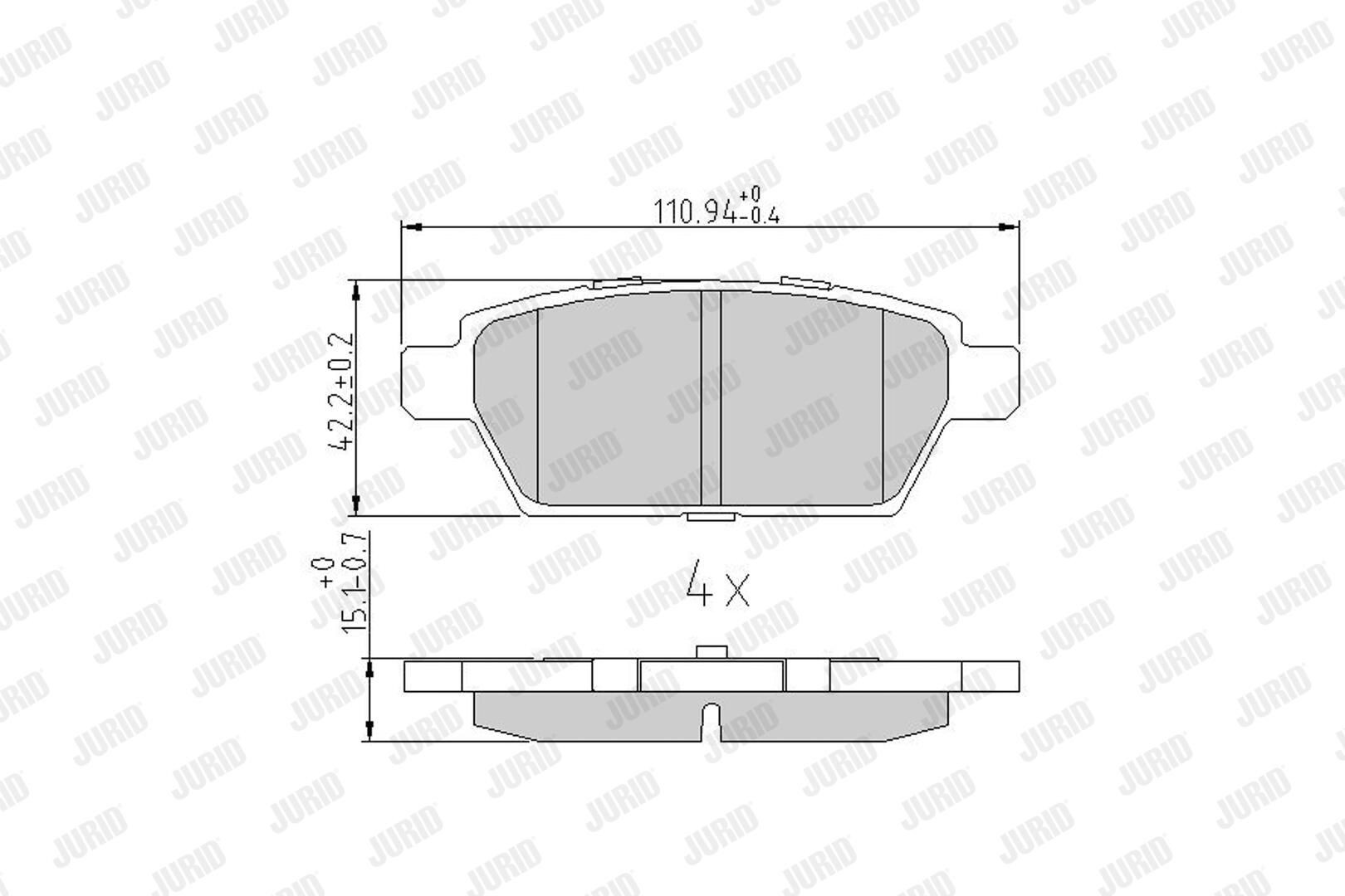 Купити 572653J Jurid/Bendix Задні колодки