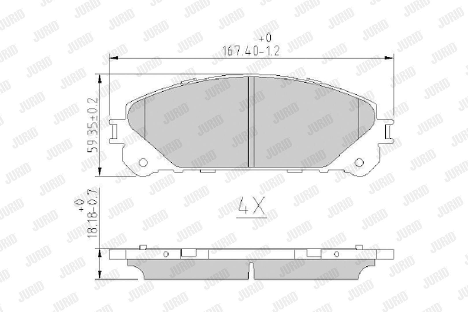 Гальмівні колодки Jurid/Bendix 572655J ціна, від 36.42 USD