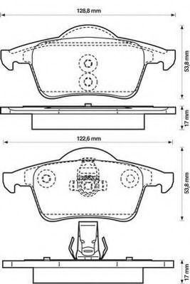 Задні дискові колодки Jurid/Bendix 573021J