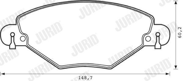 Гальмівні колодки Jurid/Bendix 573027J ціна, від 31.22 USD
