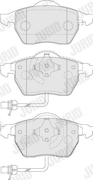573037J Jurid/Bendix Передні гальмівні колодки