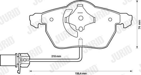 Гальмівні колодки Jurid/Bendix 573037J ціна, від 36.27 USD
