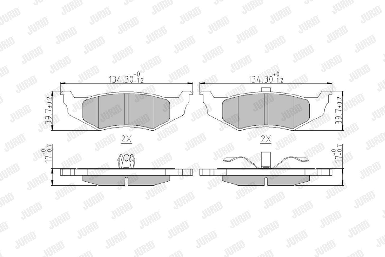Задні дискові колодки Jurid/Bendix 573069J