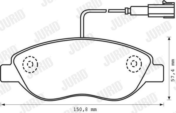 Гальмівні колодки Jurid/Bendix 573076J ціна, від 32.21 USD