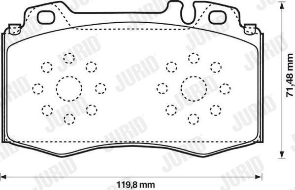Гальмівні колодки Jurid/Bendix 573092J ціна, від 37.21 USD