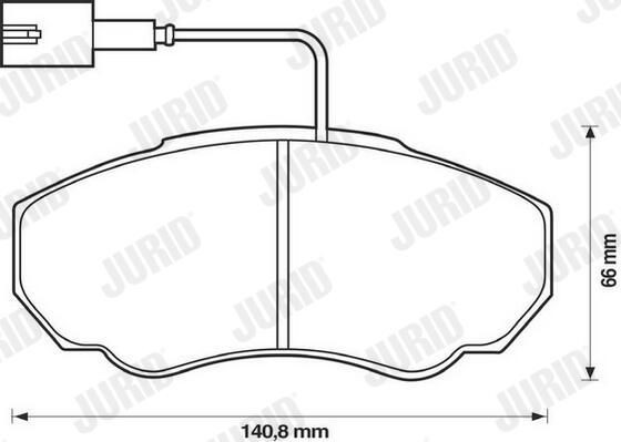 573113J Jurid/Bendix Передні гальмівні колодки