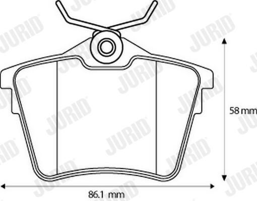 Задні гальмівні колодки Jurid/Bendix 573133J ціна, від 21.68 USD