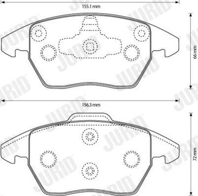 Гальмівні колодки Jurid/Bendix 573134J ціна, від 30.58 USD