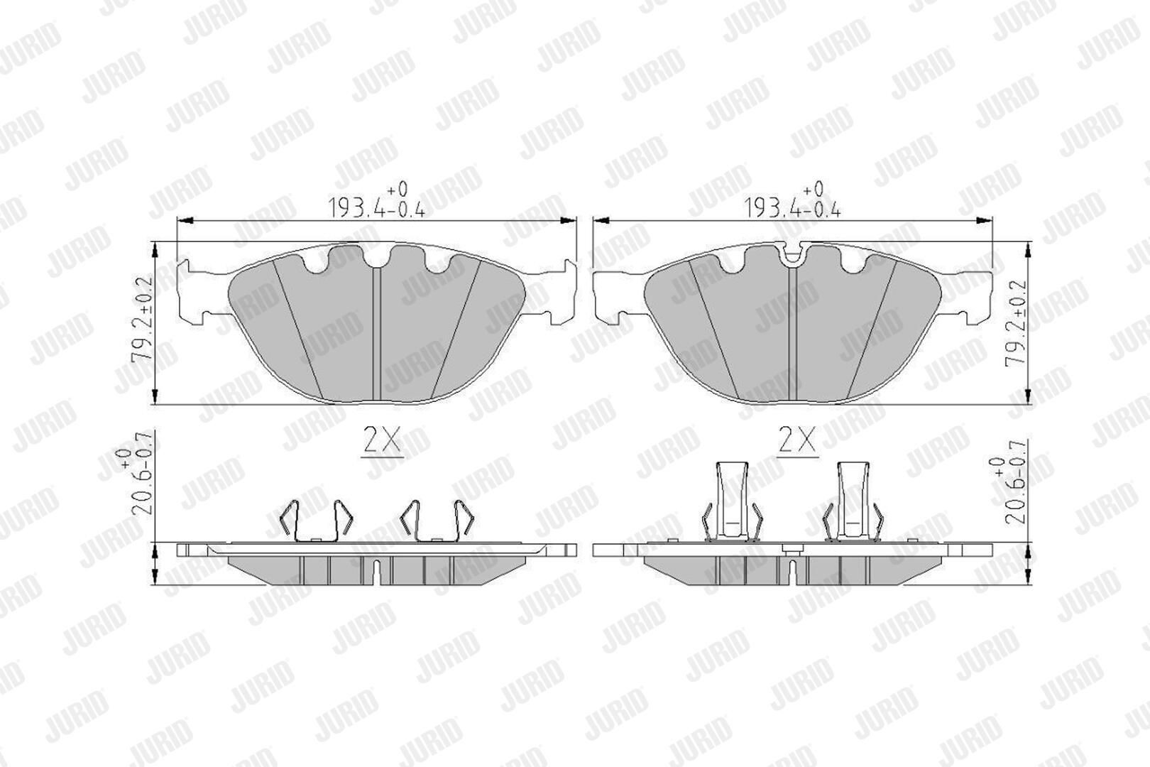 Гальмівні колодки Jurid/Bendix 573150J ціна, від 59.81 USD