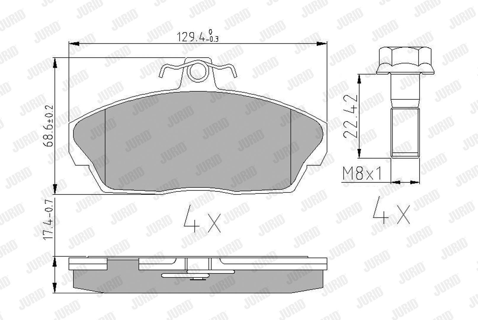 Гальмівні колодки Jurid/Bendix 573203J ціна, від 26.88 USD