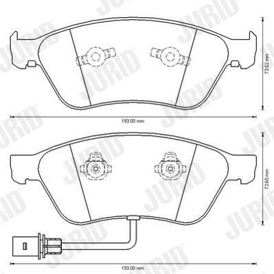 Гальмівні колодки Jurid/Bendix 573207J ціна, від 68.69 USD