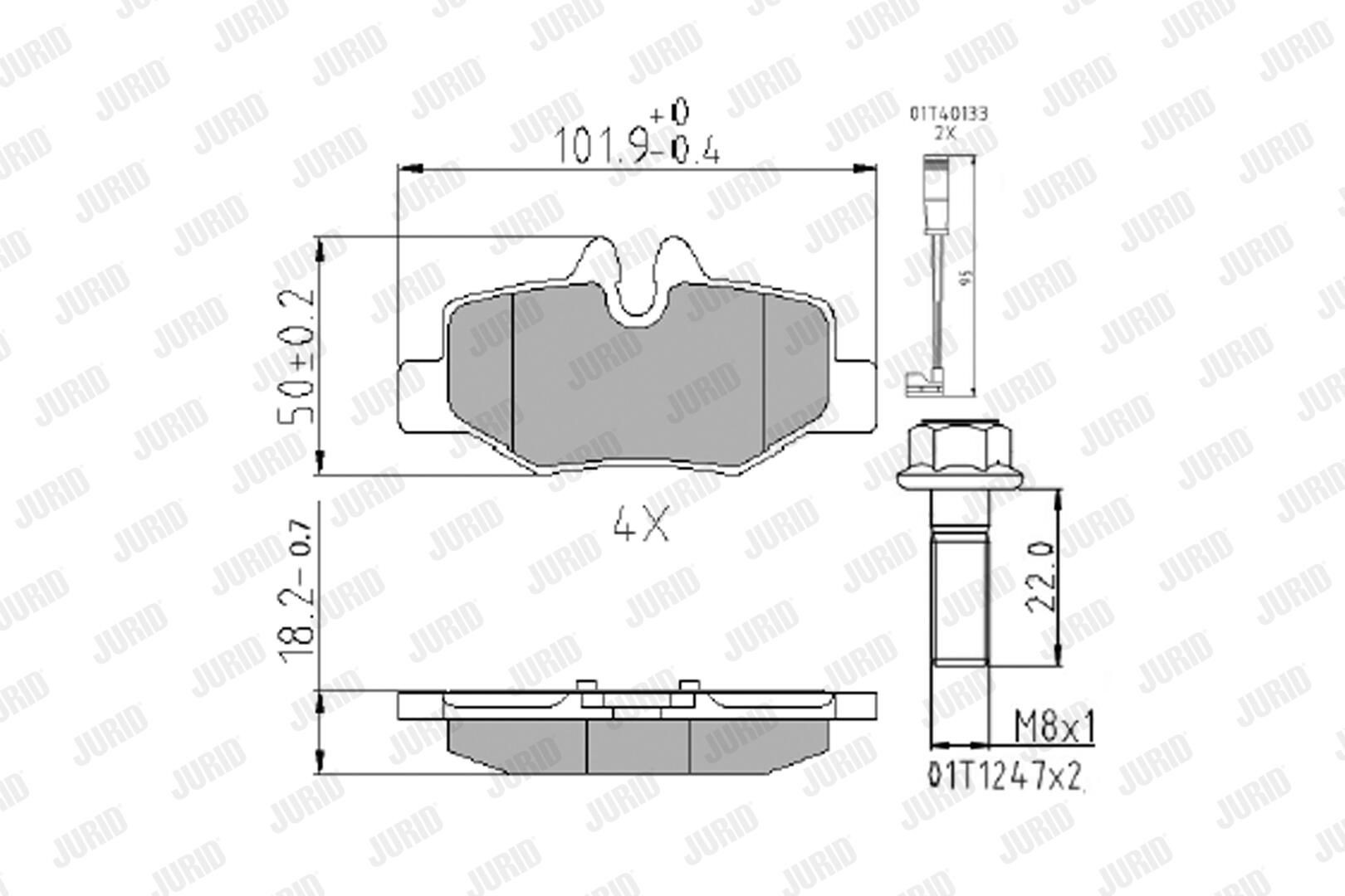 Задні гальмівні колодки Jurid/Bendix 573222J ціна, від 32.89 USD