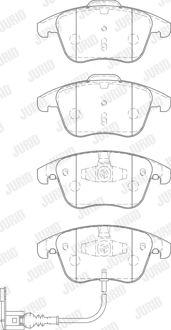 573246J Jurid/Bendix Передні гальмівні колодки