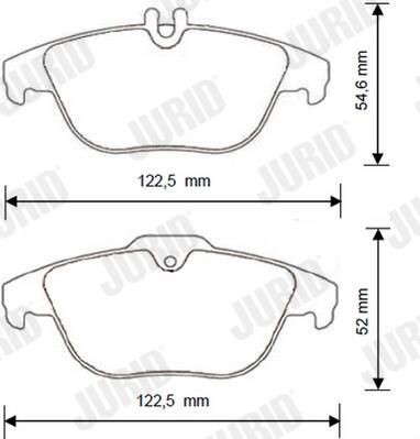 Задні гальмівні колодки Jurid/Bendix 573248J ціна, від 28.42 USD