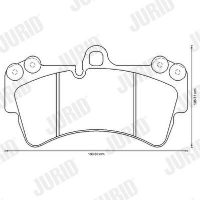 Гальмівні колодки Jurid/Bendix 573282J ціна, від 60.13 USD