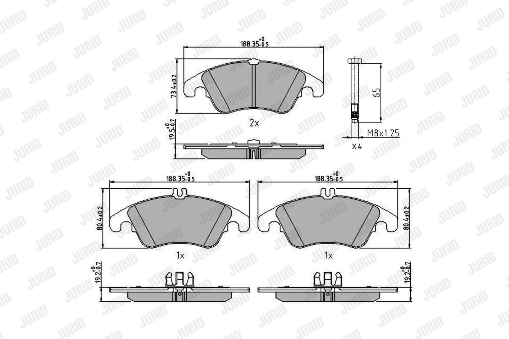 Гальмівні колодки Jurid/Bendix 573291J ціна, від 42.06 USD