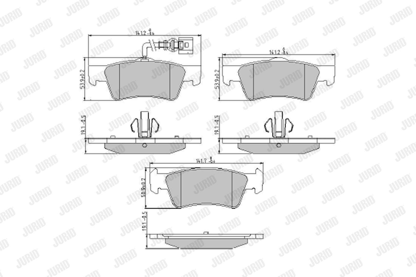 Задні гальмівні колодки Jurid/Bendix 573303J ціна, від 29.31 USD