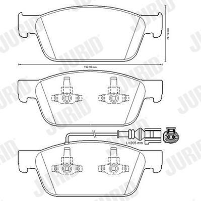 Гальмівні колодки Jurid/Bendix 573330J ціна, від 50.95 USD