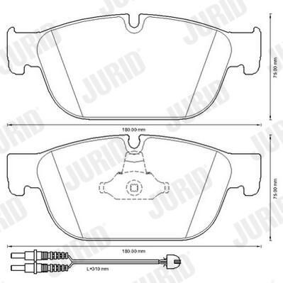 Гальмівні колодки Jurid/Bendix 573338JC ціна, від 40.40 USD