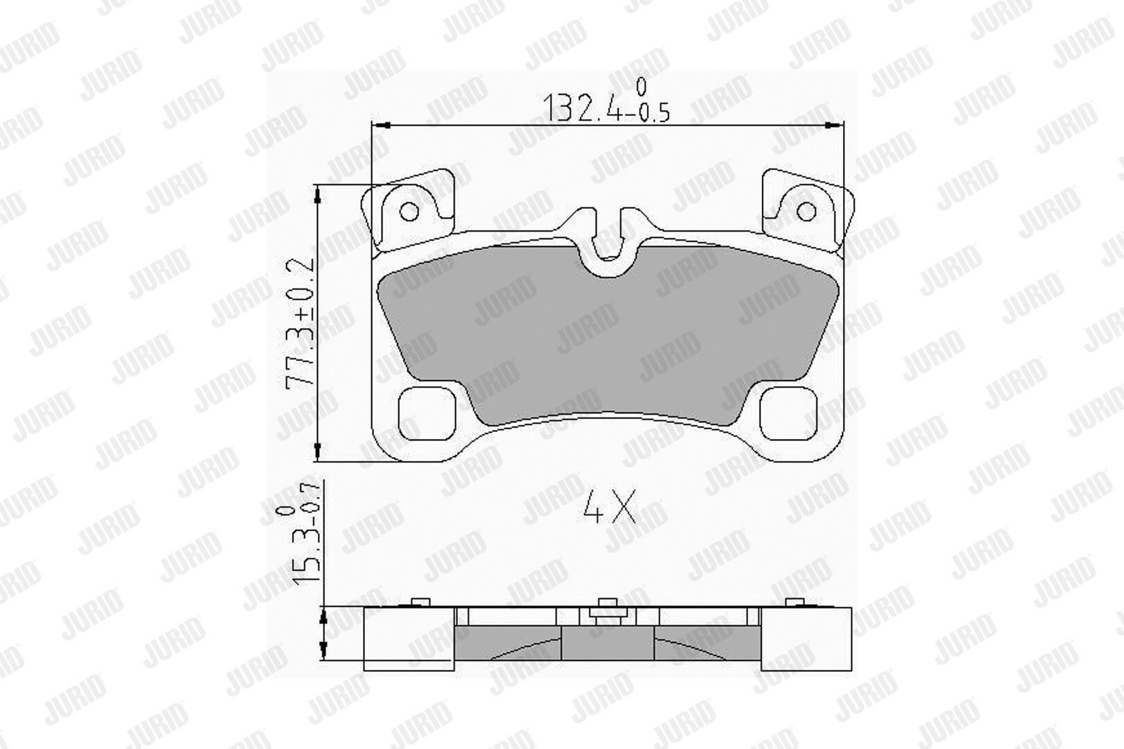 Задні гальмівні колодки Jurid/Bendix 573339J ціна, від 73.53 USD