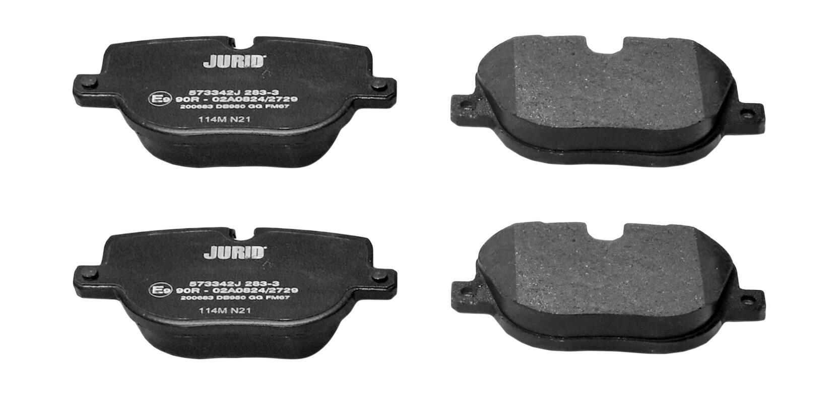 Задні гальмівні колодки Jurid/Bendix 573342J ціна, від 45.18 USD
