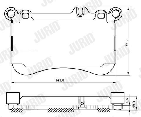 Передні тормозні колодки 573356J Jurid/Bendix