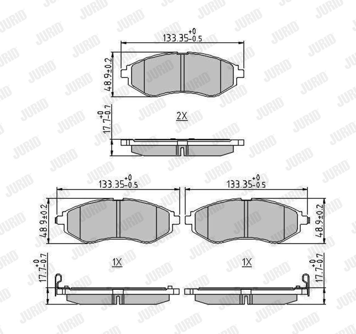 Гальмівні колодки Jurid/Bendix 573371J ціна, від 26.75 USD
