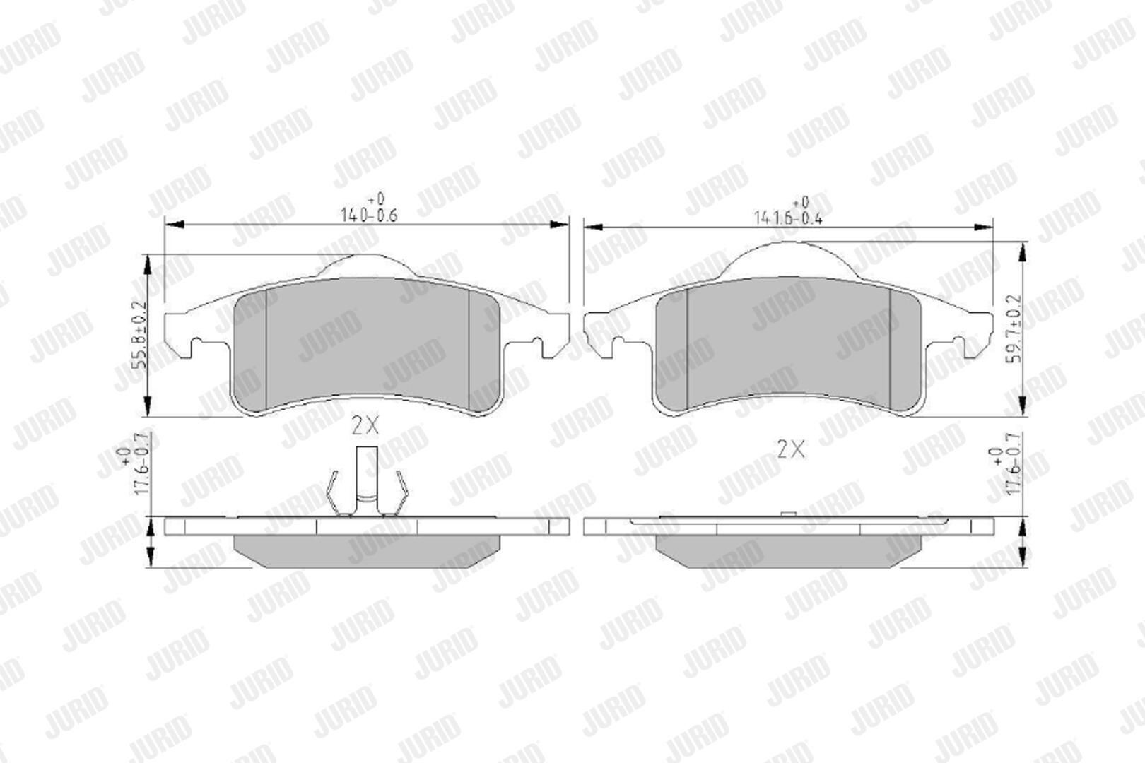 Задні гальмівні колодки Jurid/Bendix 573374J ціна, від 30.24 USD