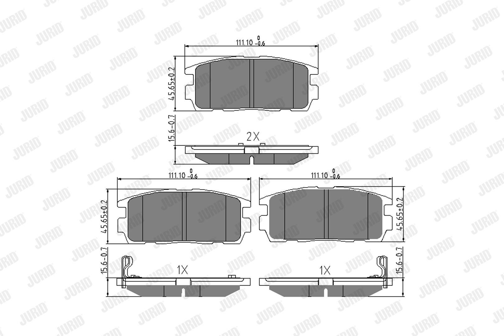 573386J Jurid/Bendix Колодки гальмівні задні, дискові