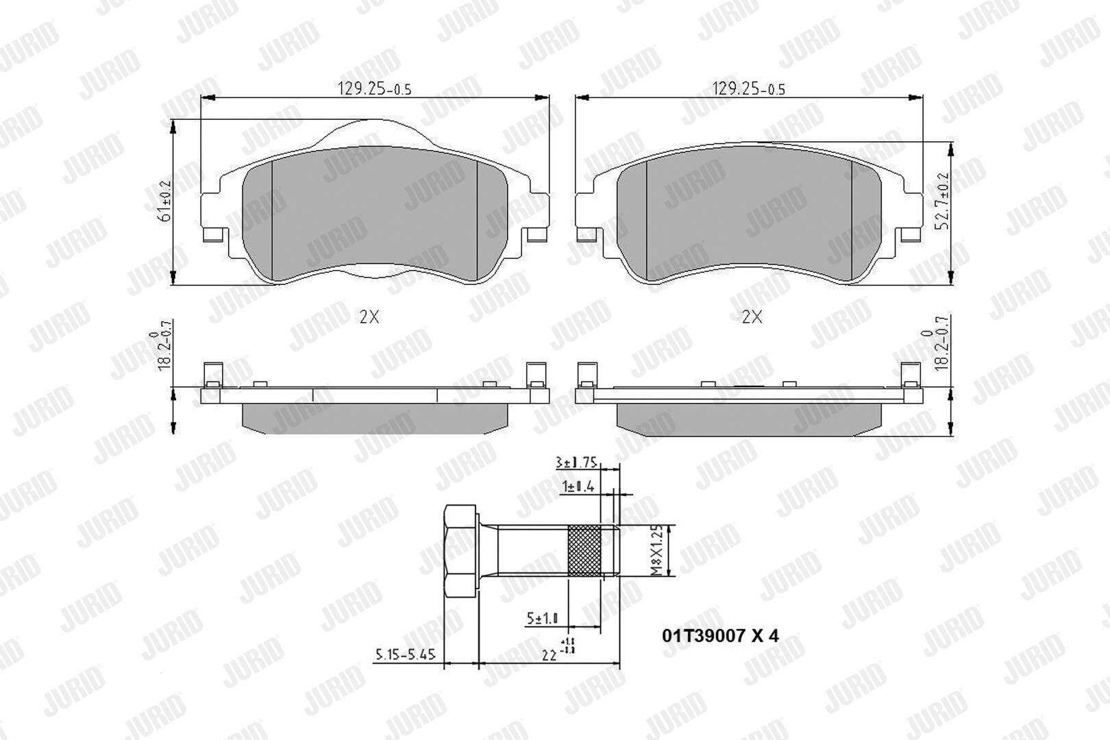 Купити 573399J Jurid/Bendix Колодки гальмівні передні, дискові