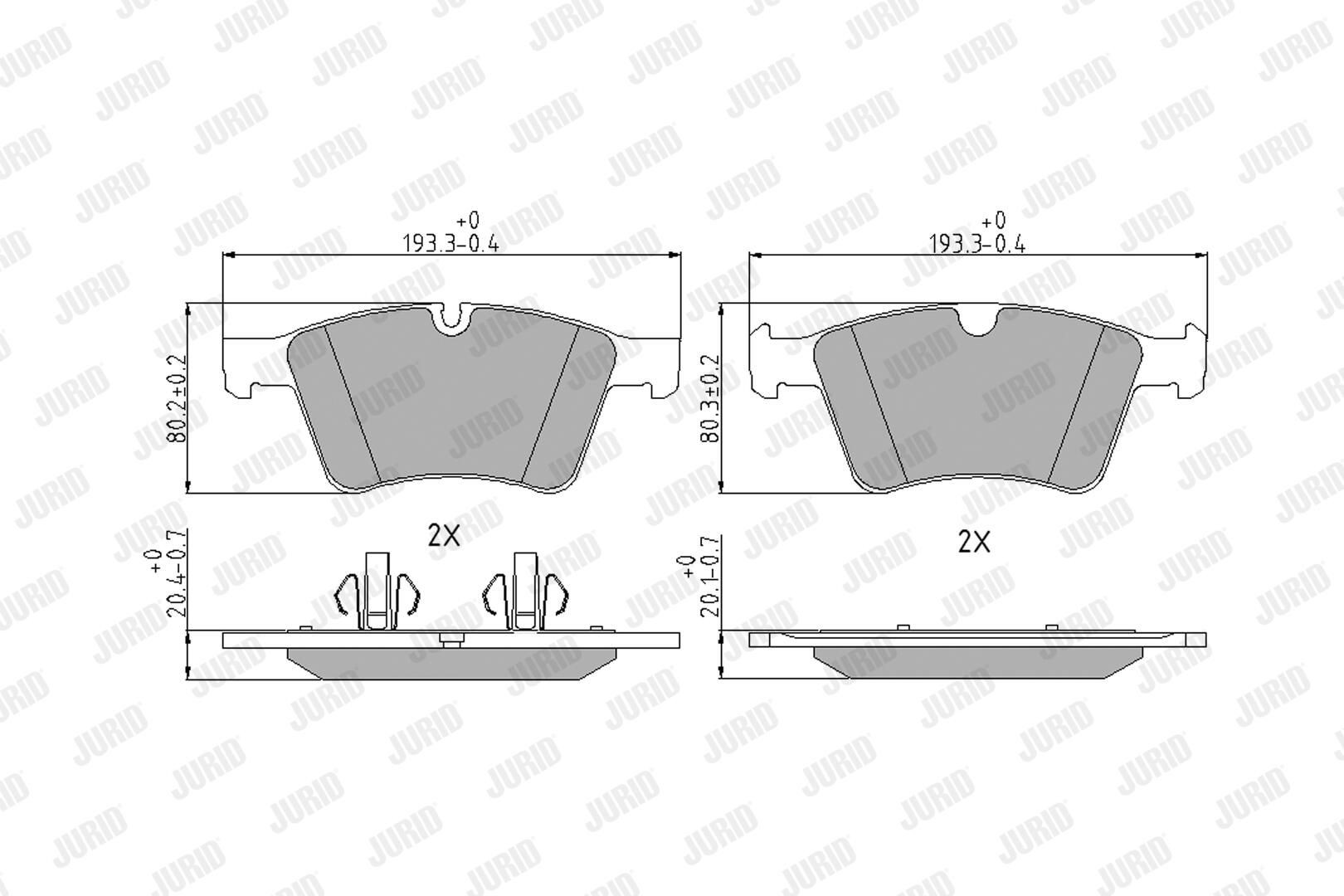 Гальмівні колодки Jurid/Bendix 573424J ціна, від 56.28 USD