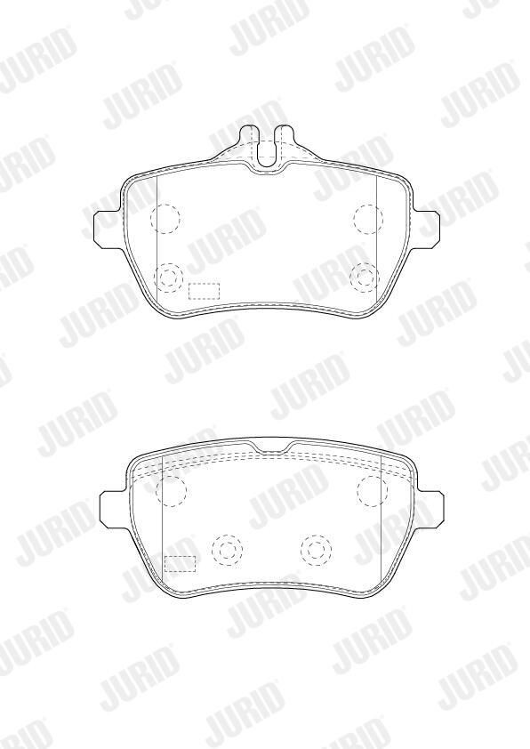 Задні гальмівні колодки 573451J Jurid/Bendix