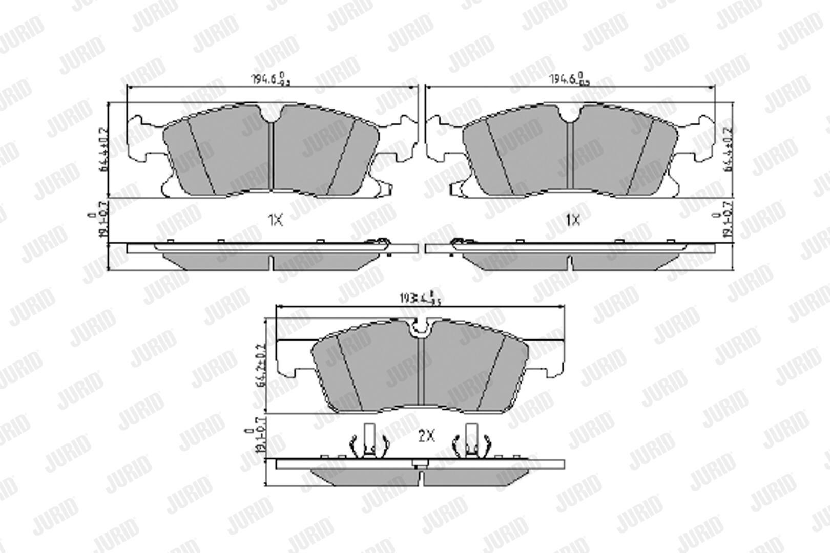 Купити 573459J Jurid/Bendix Колодки гальмівні передні, дискові