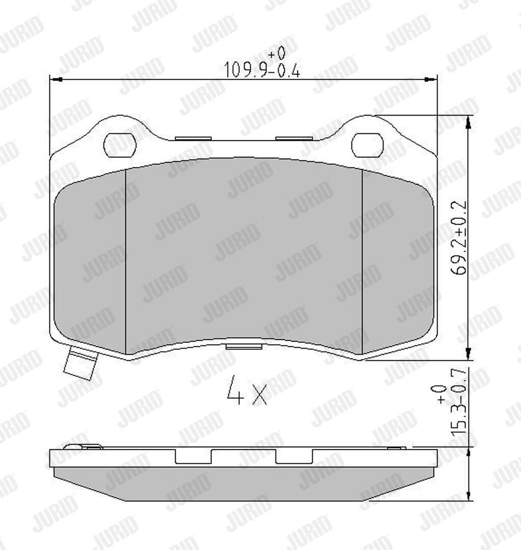 Задні гальмівні колодки Jurid/Bendix 573623J ціна, від 32.23 USD
