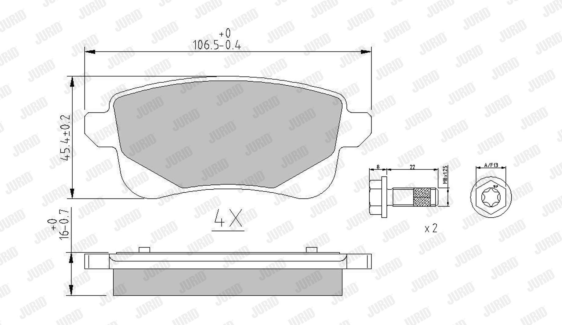 Задні гальмівні колодки Jurid/Bendix 573660J ціна, від 34.63 USD