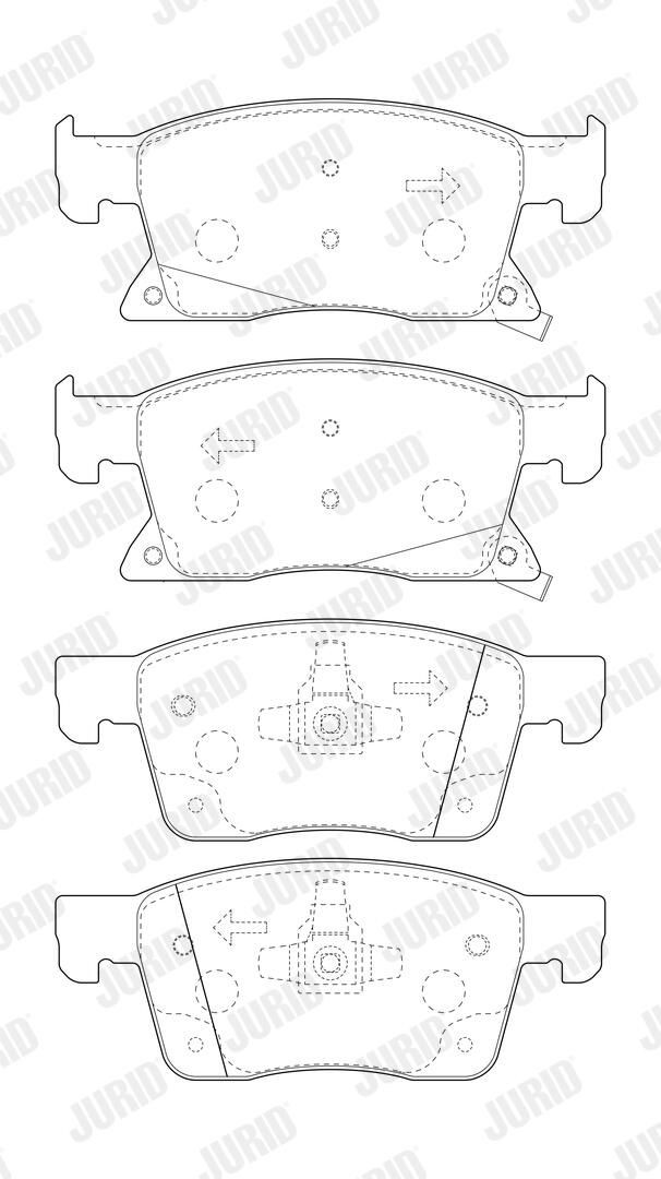 Гальмівні колодки Jurid/Bendix 573702J ціна, від 34.80 USD