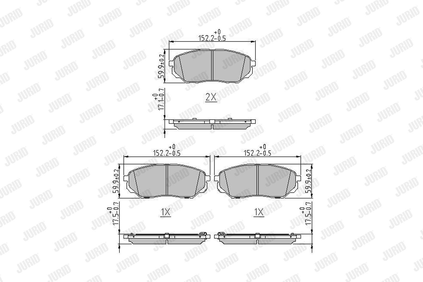Гальмівні колодки Jurid/Bendix 573782J ціна, від 32.98 USD