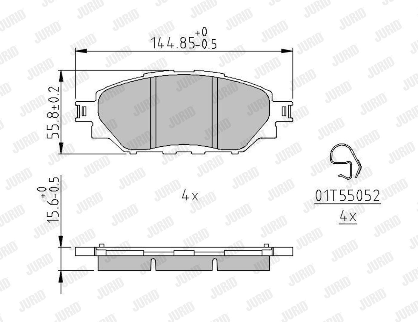 573788J Jurid/Bendix Передні гальмівні колодки