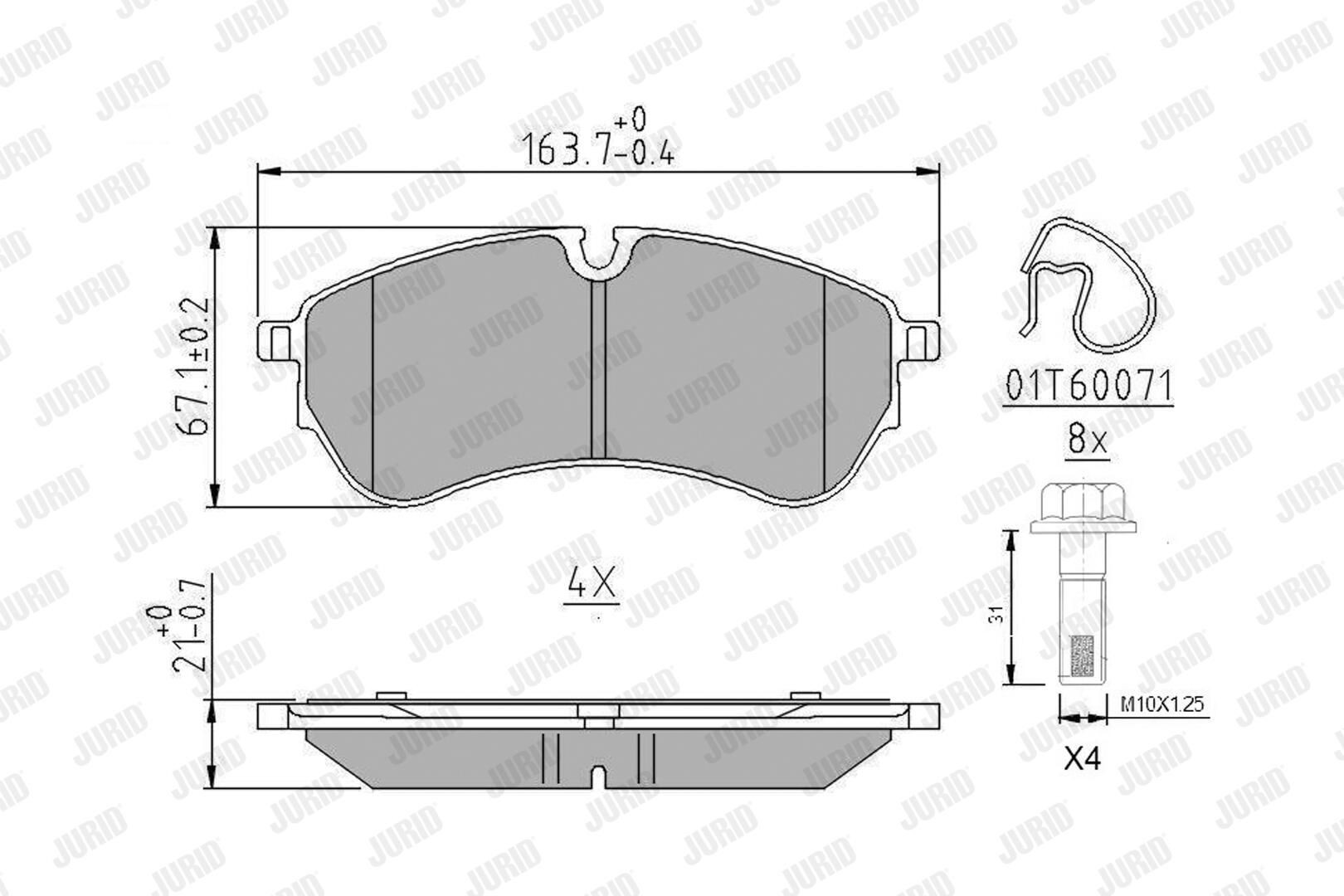 Купити 573831J Jurid/Bendix Колодки гальмівні передні, дискові