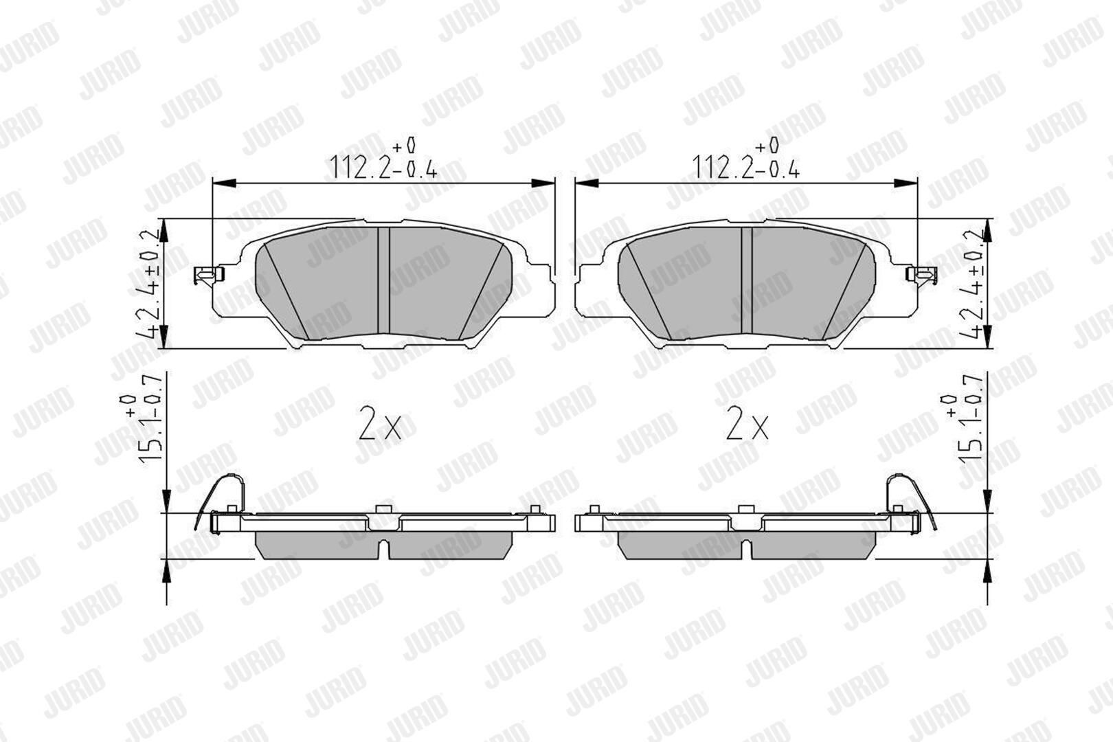 Купити 573858J Jurid/Bendix Задні колодки
