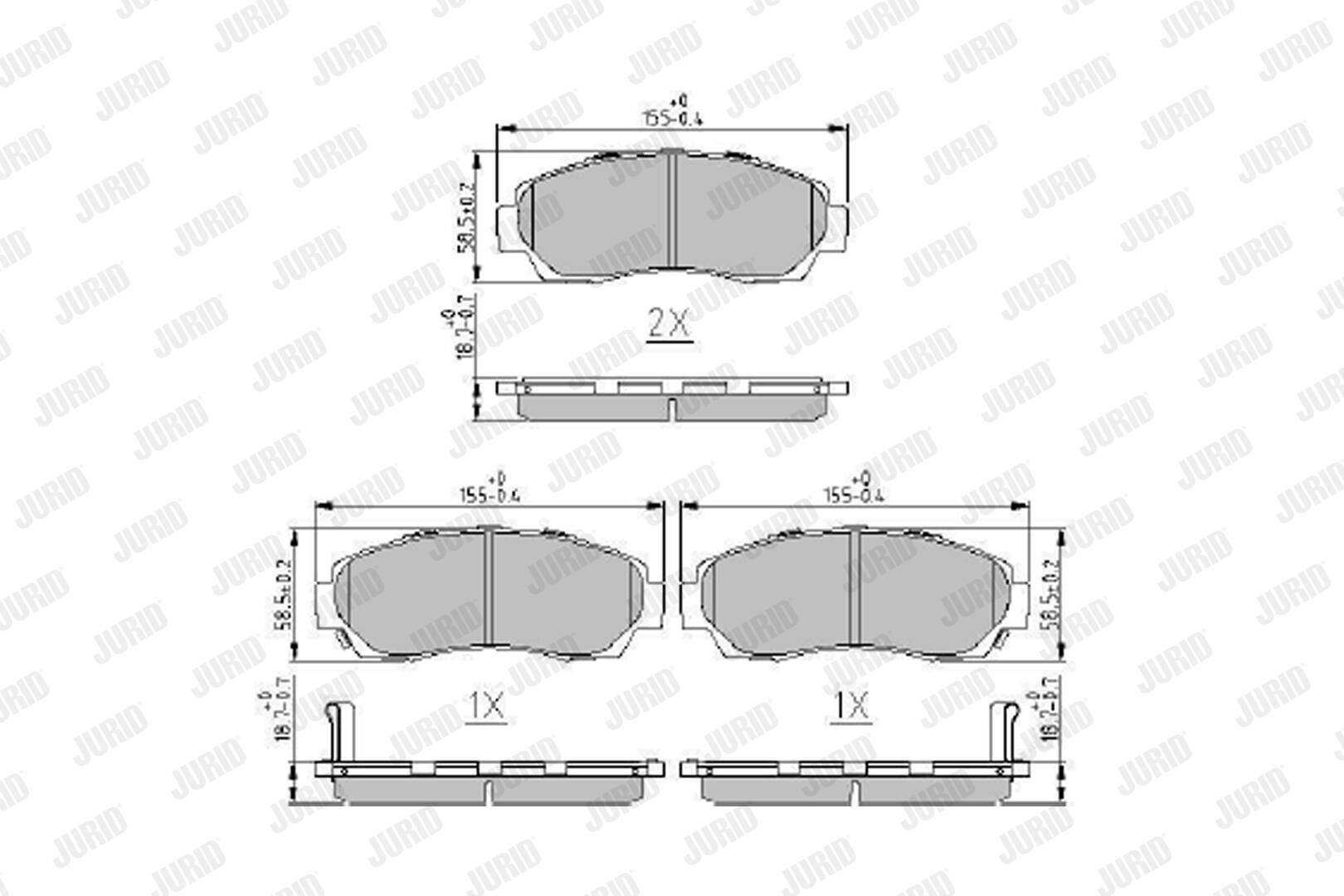 Гальмівні колодки Jurid/Bendix 573913J ціна, від 30.31 USD