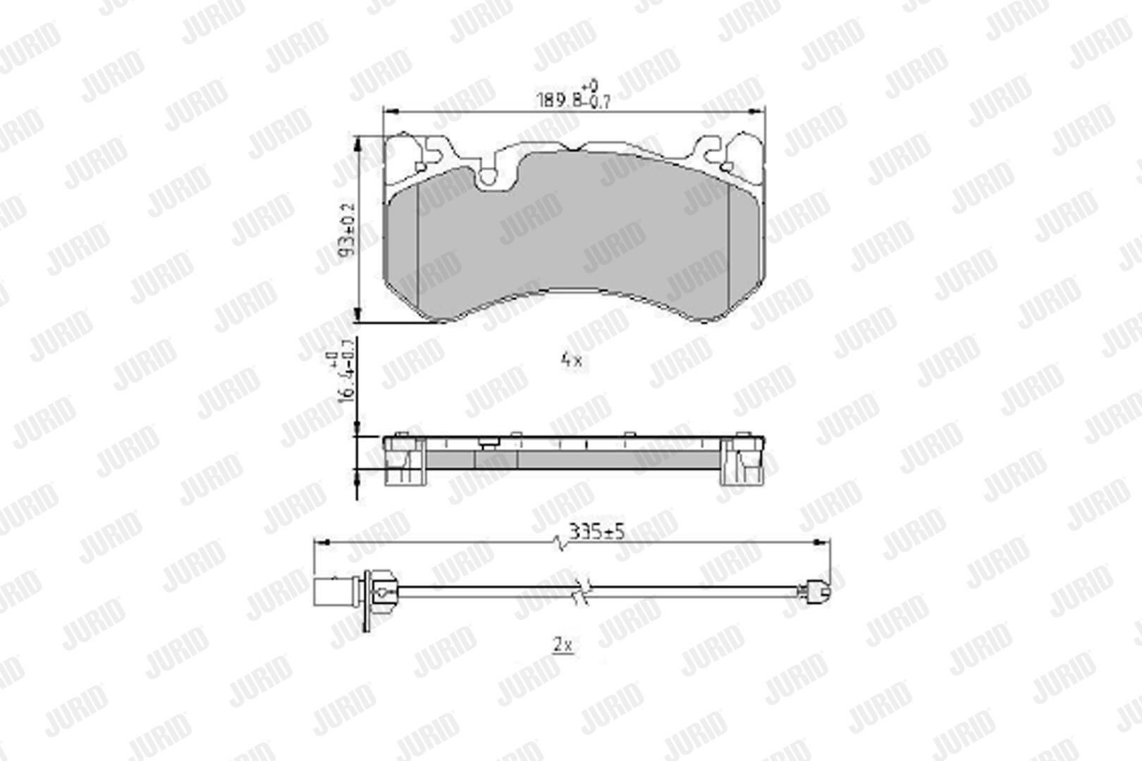 Гальмівні колодки Jurid/Bendix 573969J ціна, від 103.09 USD