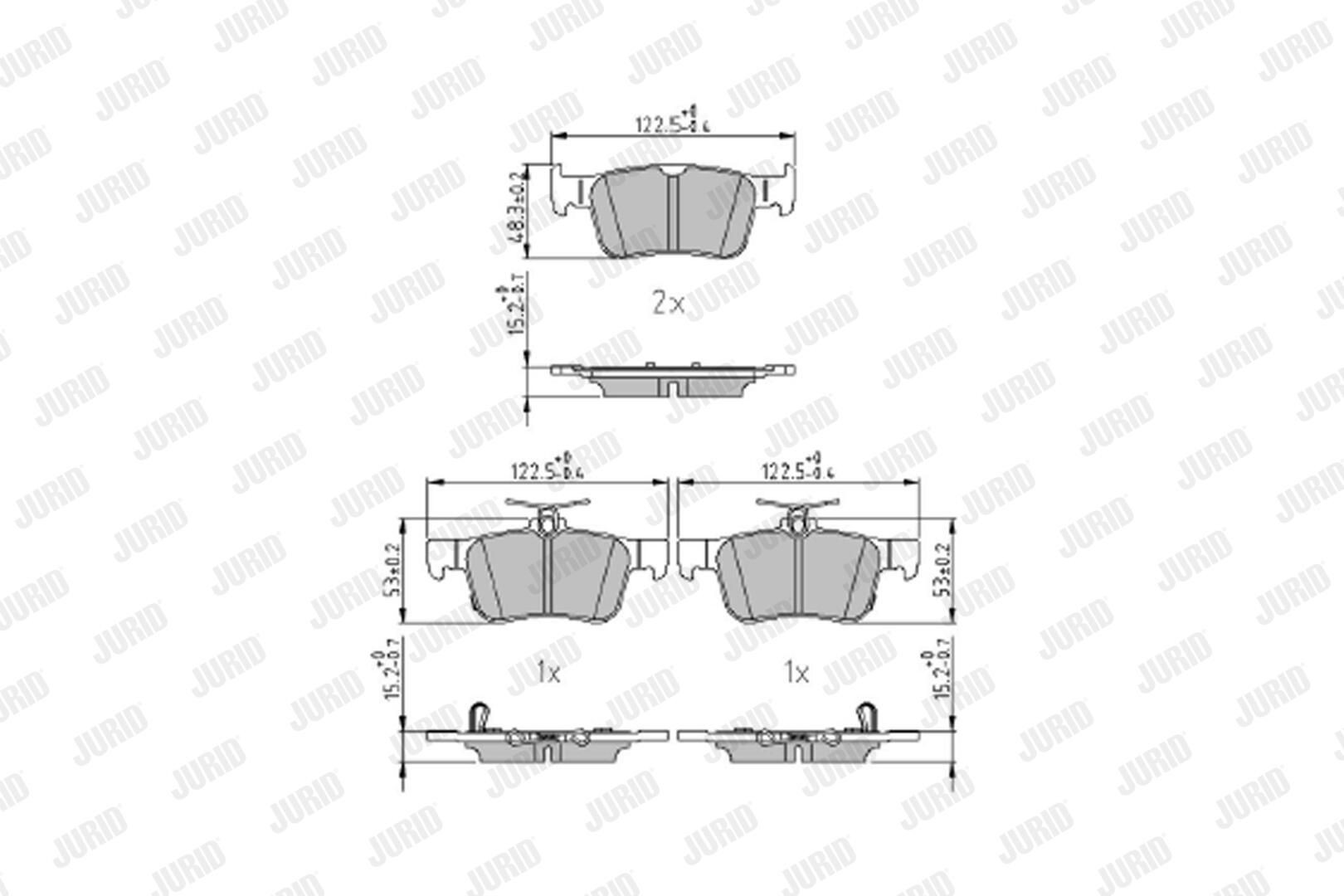Задні гальмівні колодки Jurid/Bendix 573976J ціна, від 31.12 USD