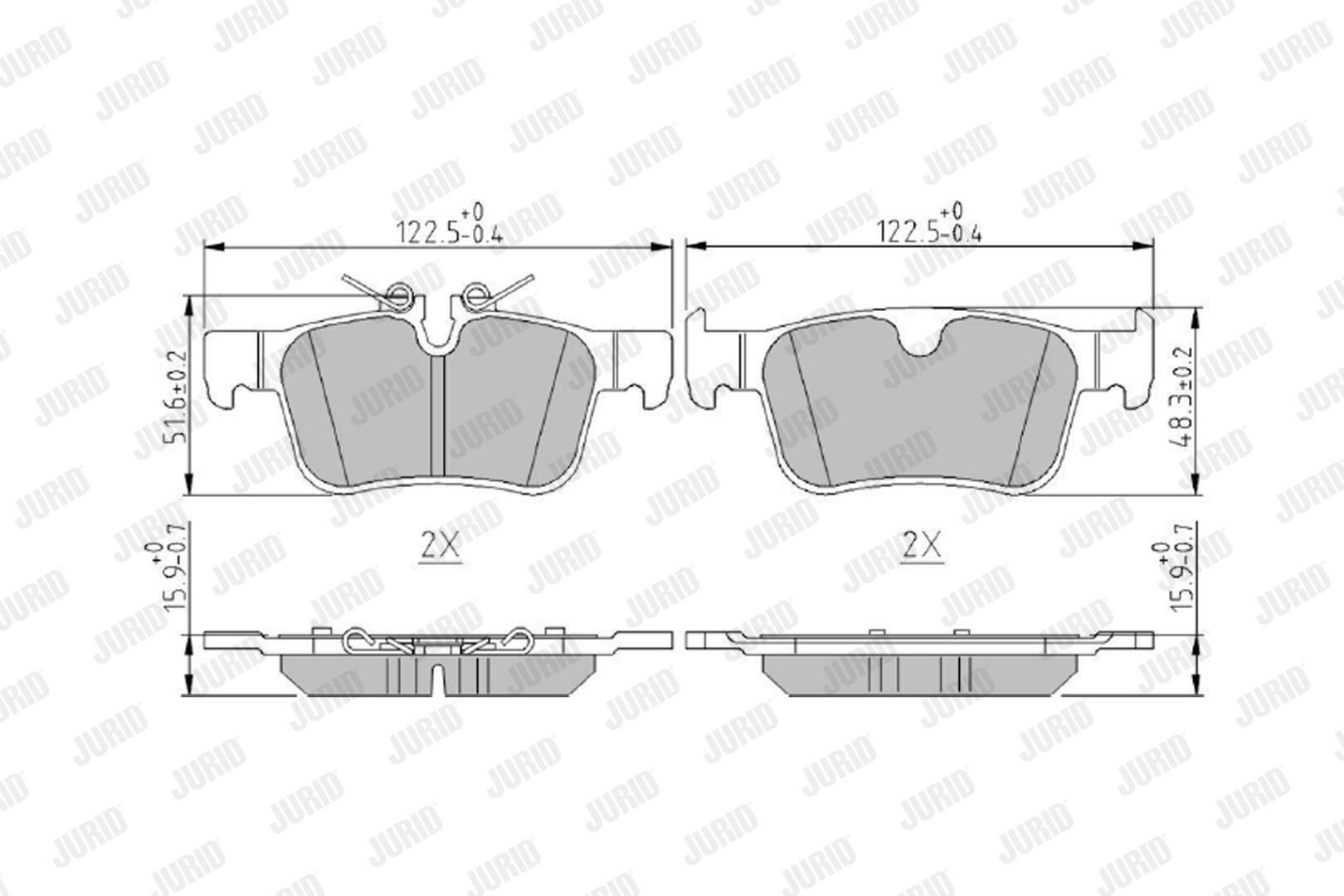 Задні гальмівні колодки Jurid/Bendix 573977J ціна, від 29.39 USD