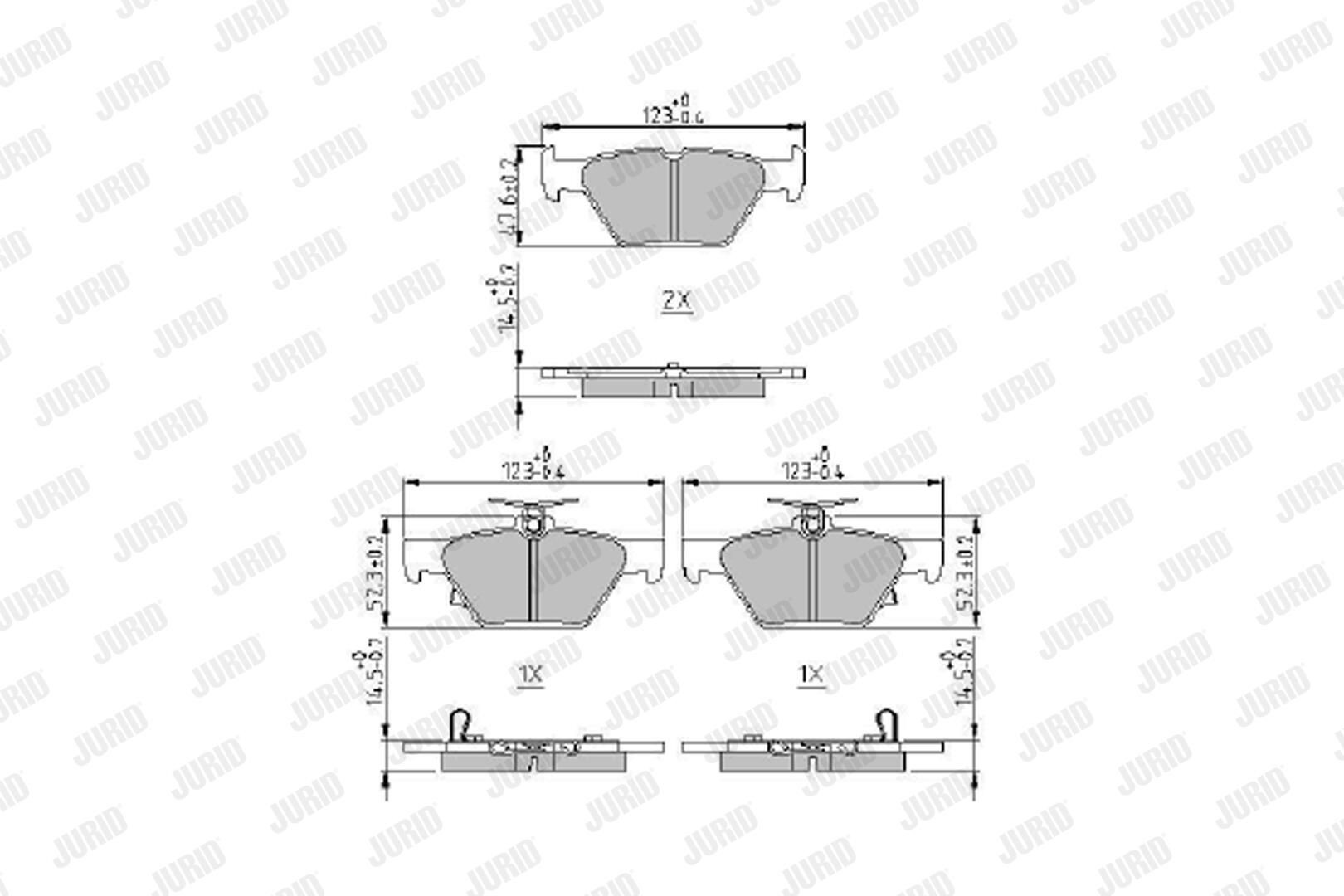Задні гальмівні колодки Jurid/Bendix 573980J ціна, від 29.97 USD
