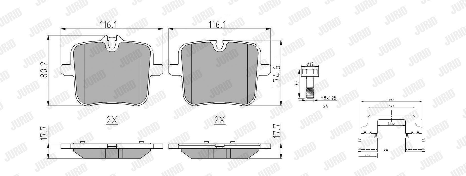 Купити C2B035ABE ABE Задні колодки