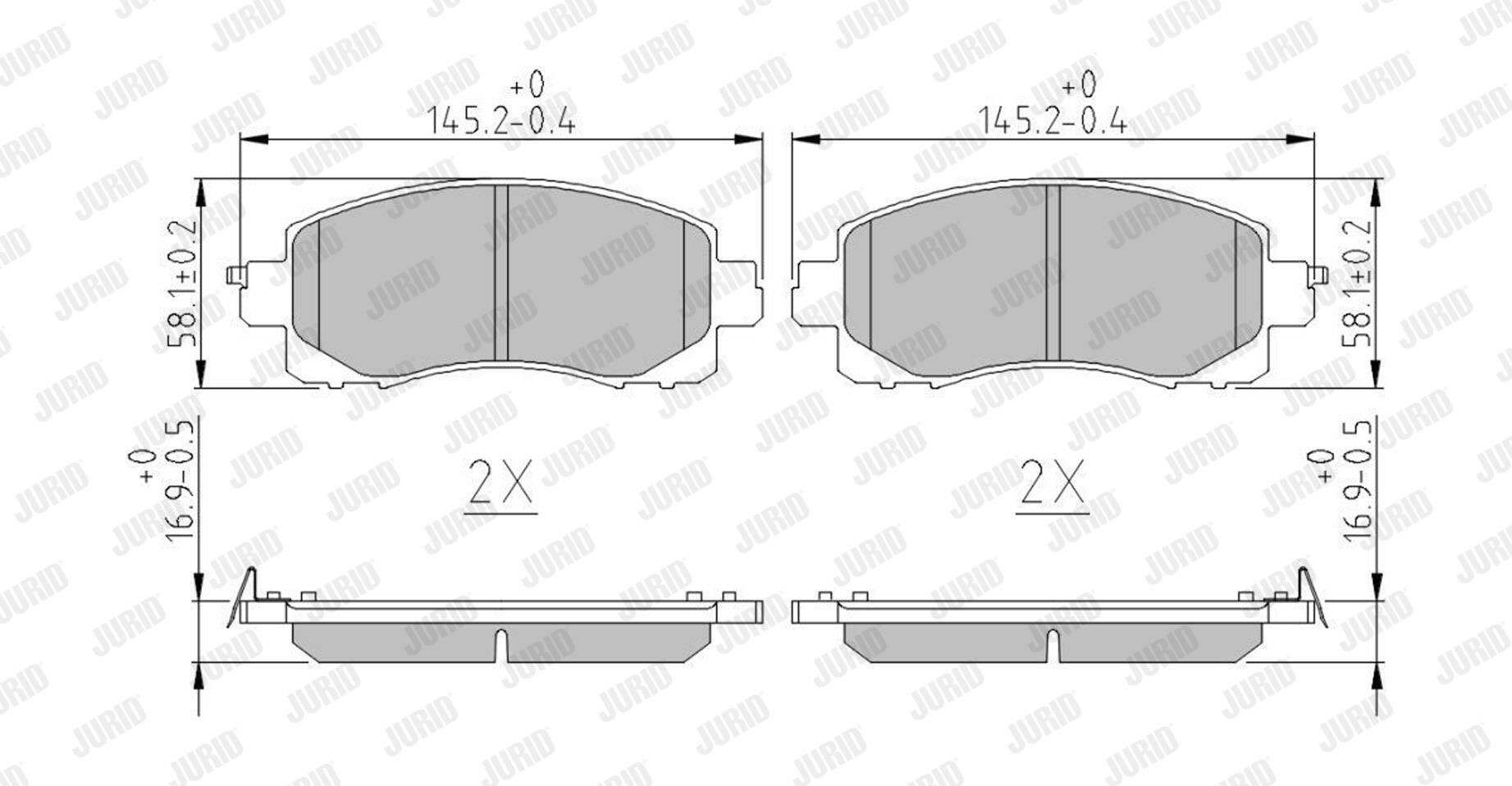 Гальмівні колодки Jurid/Bendix 574044J ціна, від 40.09 USD