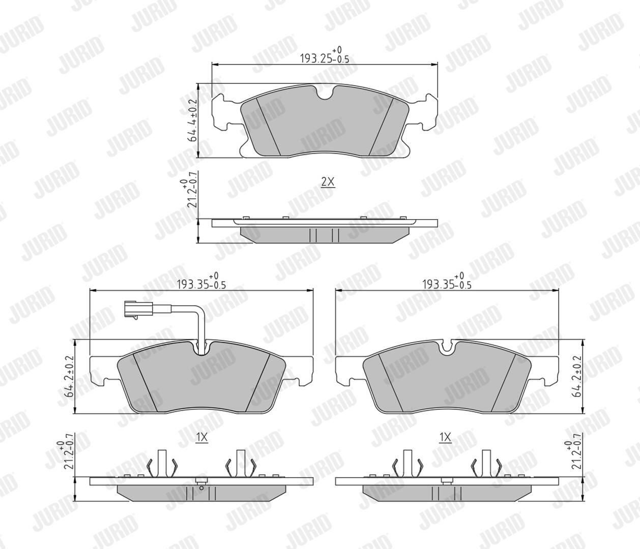 Гальмівні колодки Jurid/Bendix 574161J ціна, від 47.97 USD