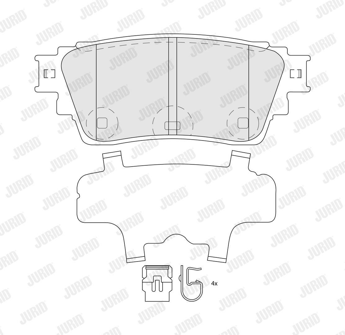 Купити 574268J Jurid/Bendix Задні колодки