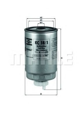 Паливний фільтр KC181 Mahle Original